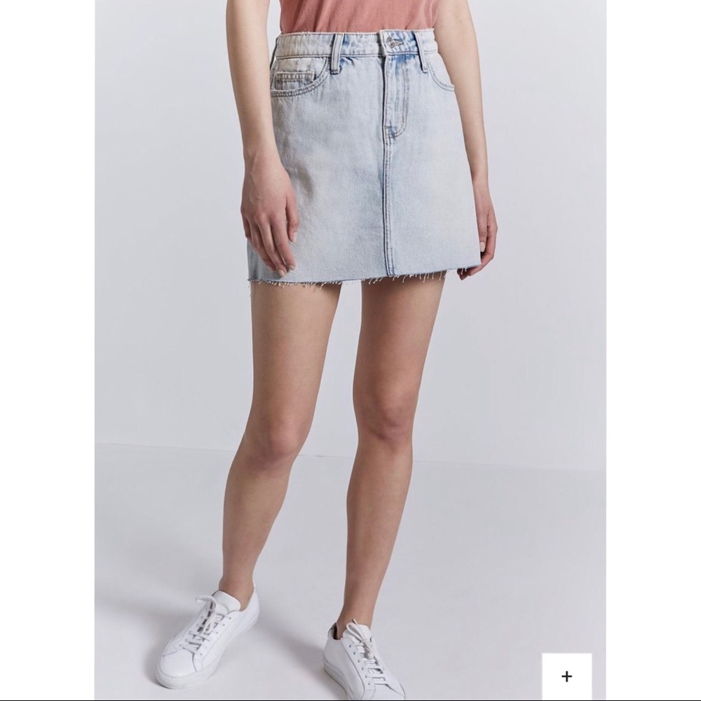 NWT Current/Elliott Denim Jean Raw Hem 5 Pocket Mini Skirt 10
